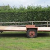 HAY / SILAGE FARM TRAILER, 18ft x 7ft6", COMPLETELY REBOARDED, REMOVABLE UPRIGHTS *PLUS VAT*