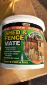 12 x 5 LITRE TUBS OF RUSTIC RED SHED AND FENCE PAINT *NO VAT*
