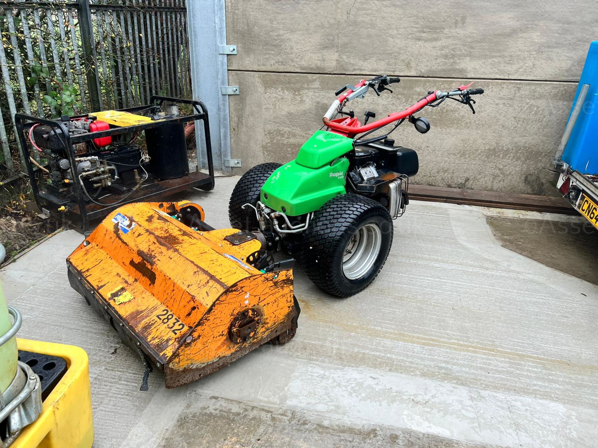 2014 RAPID EURO WALK BEHIND MOWER WITH PROCOMAS RTK100 FLAIL MOWER, RUNS DRIVES AND CUTS *PLUS VAT* - Image 2 of 14