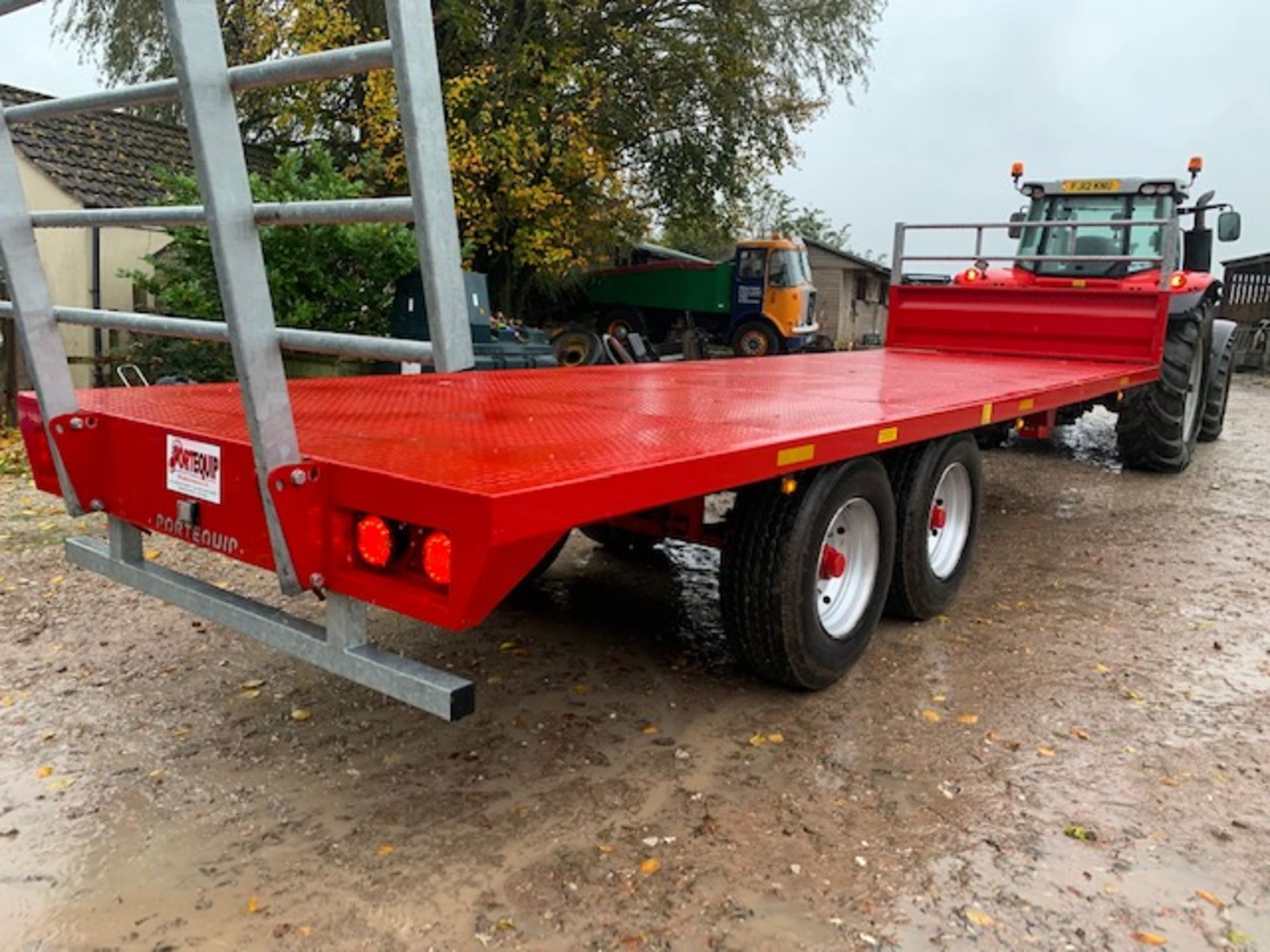 2018 12 TON 26ft PORTEQUIP BALE TRAILER SUPER SINGLES, AS NEW, EXCELLENT ORDER *PLUS VAT* - Image 3 of 6