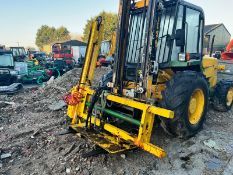 YELLOW POST KNOCKER, SUITABLE FOR PALLET FORKS OR 3 POINT LINKAGE *PLUS VAT*