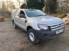 2012/62 FORD RANGER XL 4X4 TDCI SUPER CAB SILVER PICK UP, 162K MILES, AIR CON *PLUS VAT*