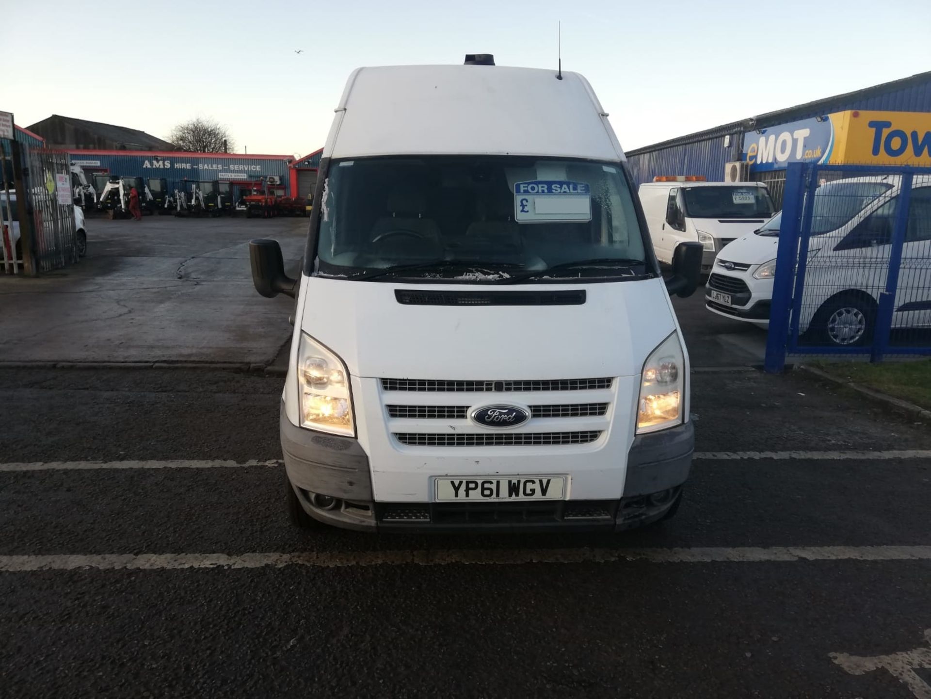 2011/61 FORD TRANSIT 125 T350 TREND FWD LWB HIGH TOP PANEL VAN, 92K MILES, REAR HIAB CRANE FITTED - Image 2 of 9