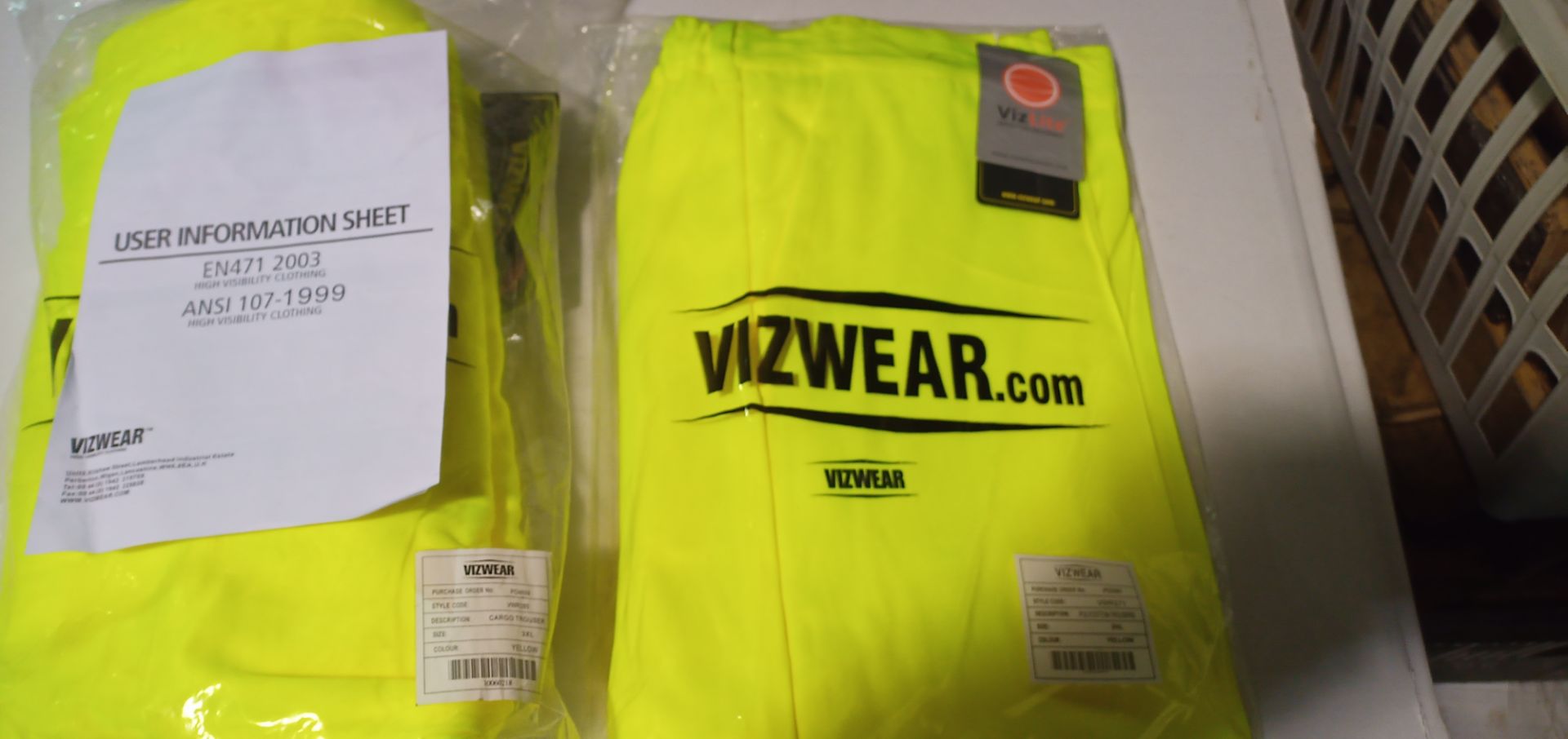 25x BRAND NEW SEALED CARTONS, SIZE 2XL CARGO TROUSERS ARE VIZWEAR BRAND *PLUS VAT* - Image 2 of 8
