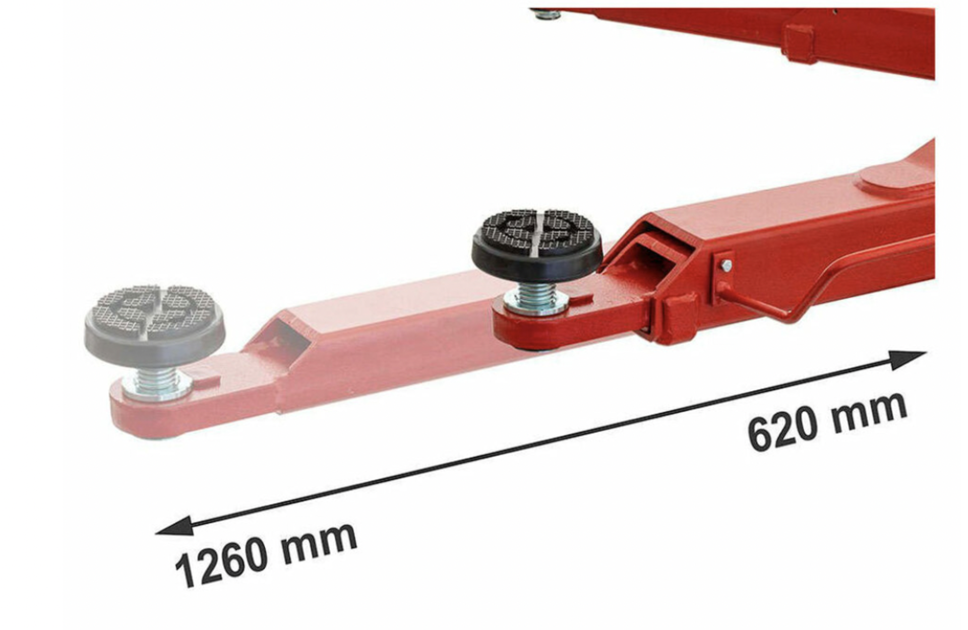 NEW REDATS L-200R MANUAL 4 TONNE 2 POST LIFT WITH BASE FRAME *PLUS VAT* - Image 5 of 9