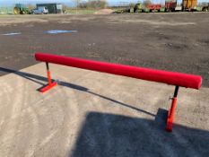 GYM BALLANCE BEAM 2.4 METRES LONG ADJUSTABLE FEET *PLUS VAT*