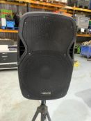 VONYX AP1500ABT ACTIVE POWERED DJ DISCO PA SPEAKERS WIRELESS BLUETOOTH 15", C/W STAND *PLUS VAT*