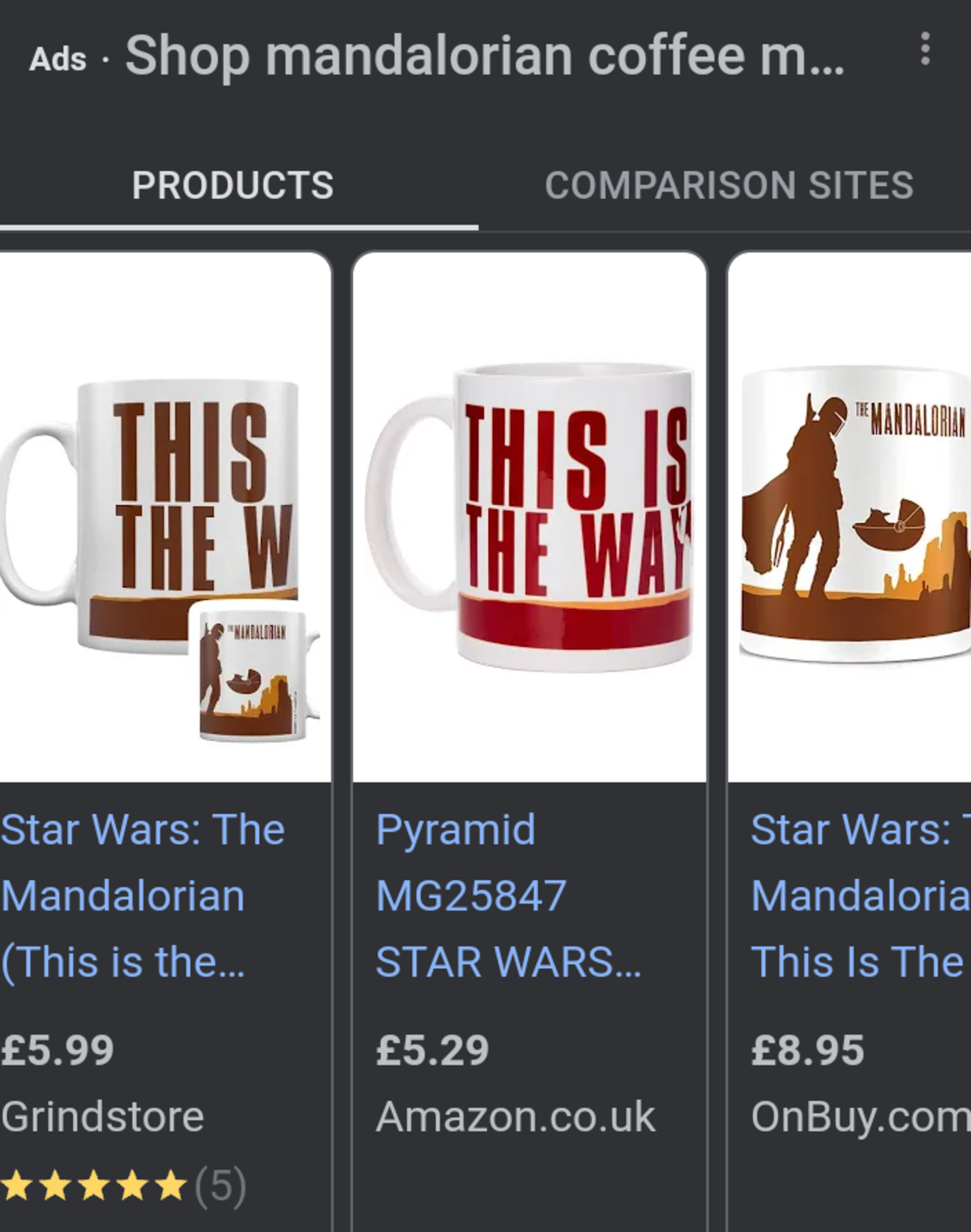 100 x BRAND NEW AND SEALED MANDALORIAN MUGS *PLUS VAT* - Image 5 of 5