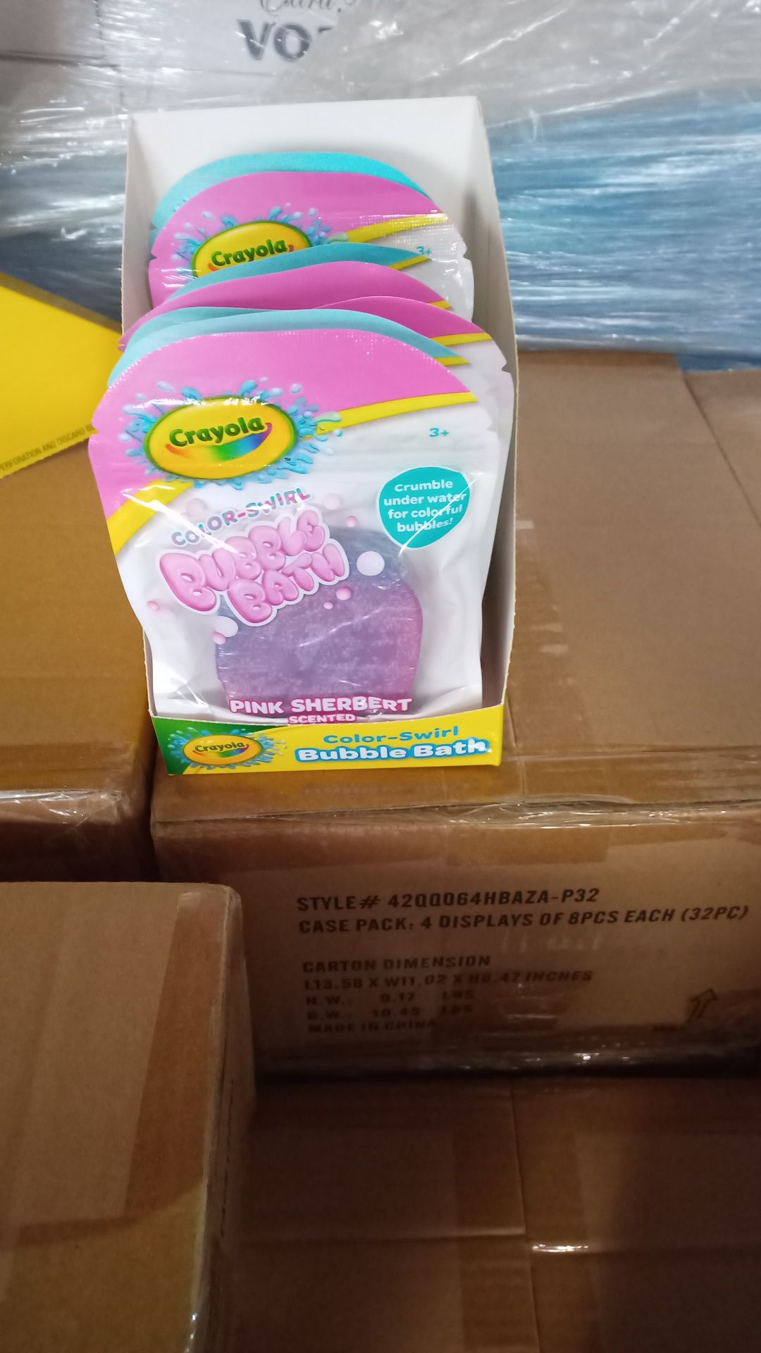 500 x BRAND NEW AND SEALED CRAYOLA BATH BUBBLE PACKS *PLUS VAT* - Image 2 of 3