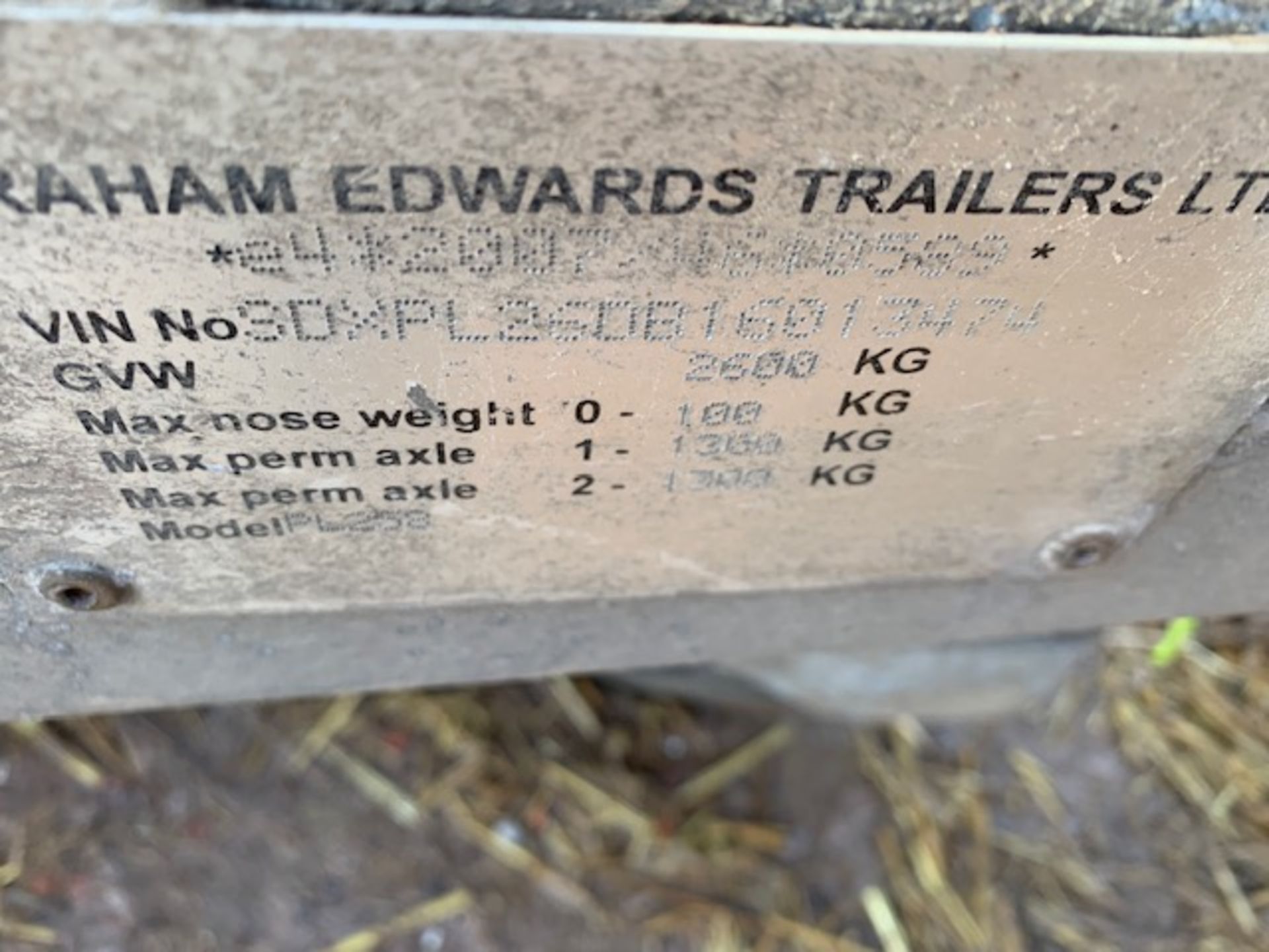 GRAHAM EDWARDS 8ft PLANT TRAILER, TOOL BOX, GOOD FLOOR, TIDY ORDER *PLUS VAT* - Image 8 of 8