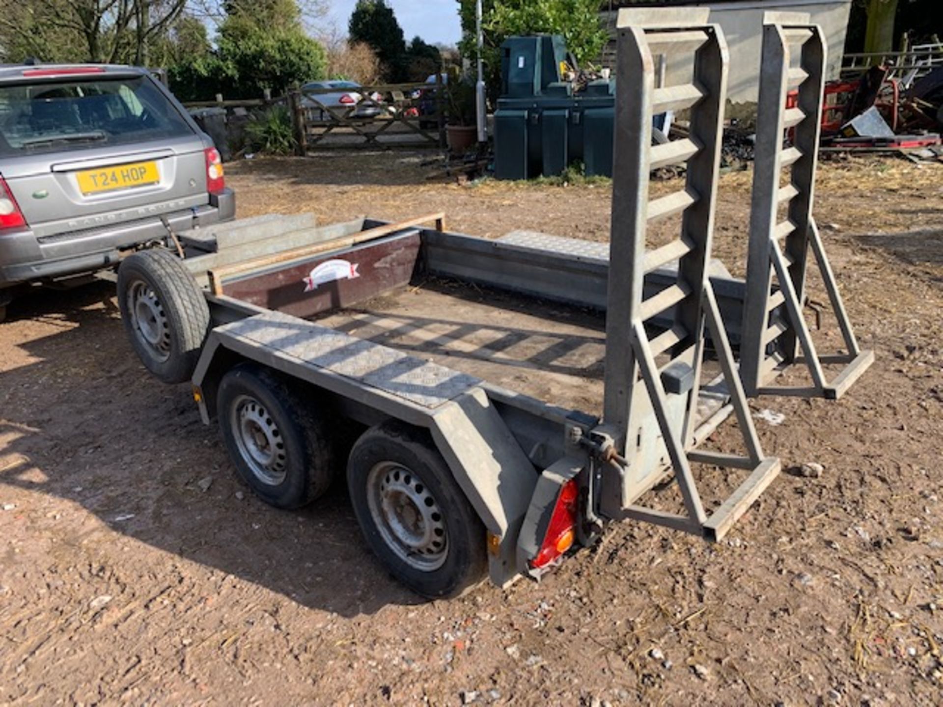 GRAHAM EDWARDS 8ft PLANT TRAILER, TOOL BOX, GOOD FLOOR, TIDY ORDER *PLUS VAT* - Image 4 of 8