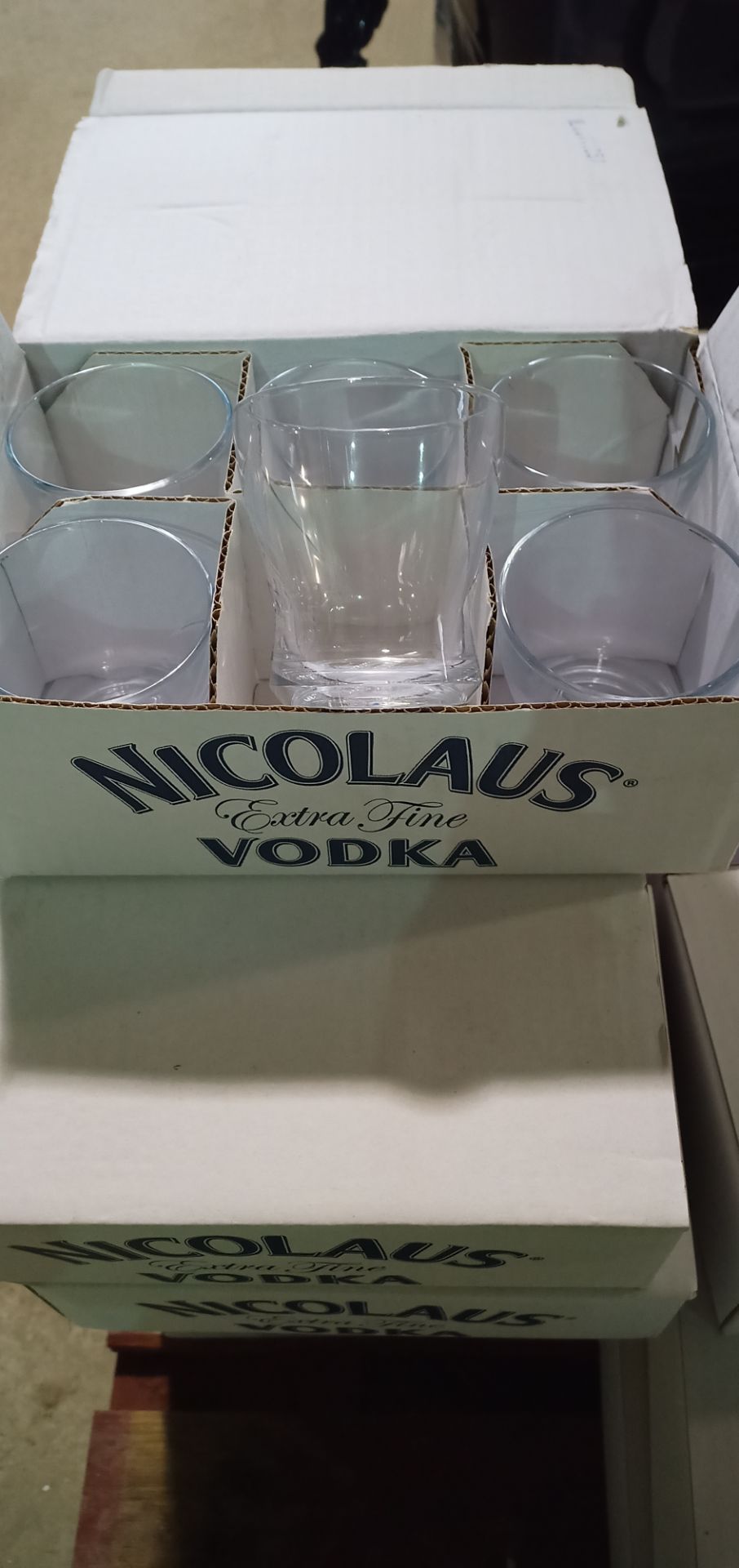 APPROX 23 SETS OF 6 VODKA GLASSES, BRAND NEW AND UNUSED *PLUS VAT*
