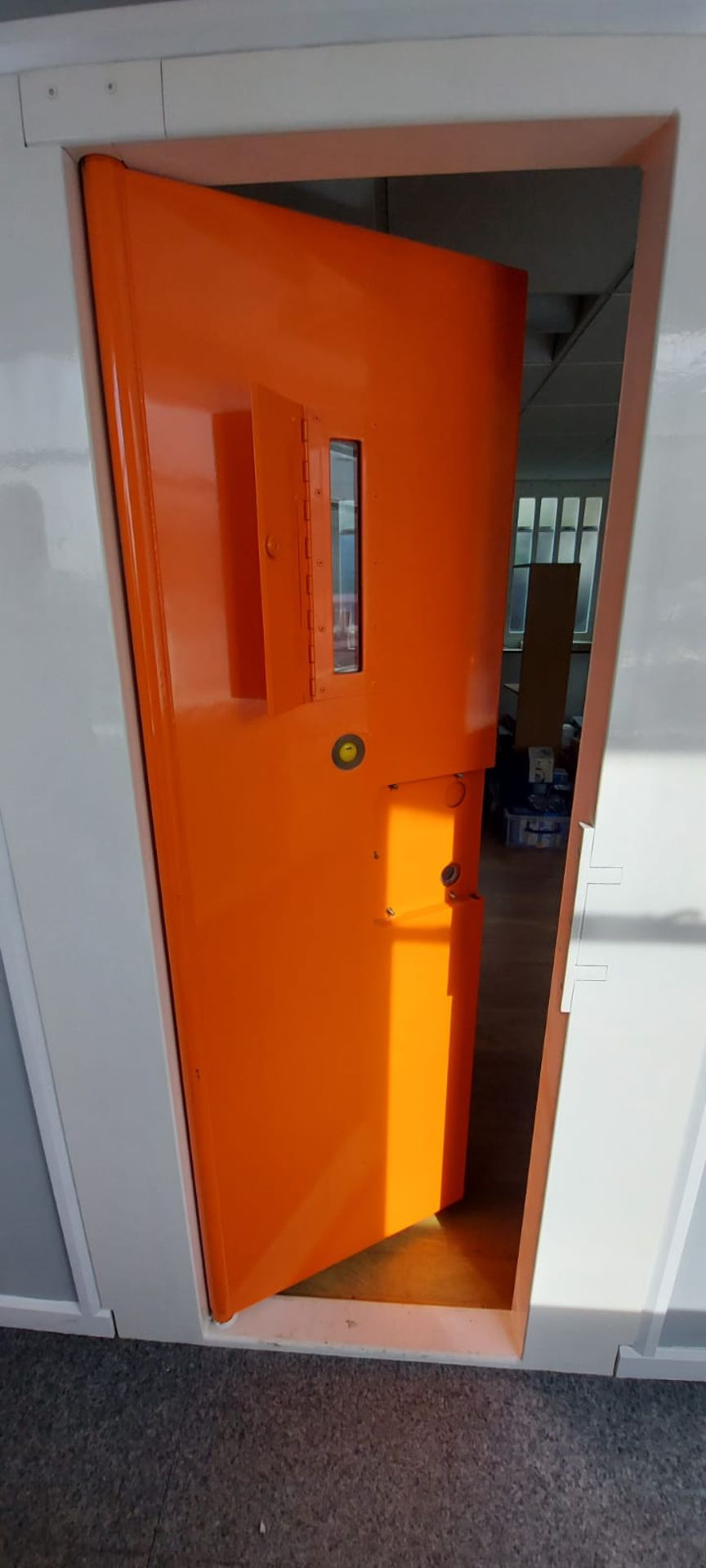 HEAVY STEEL CELL DOOR & FRAME To fit door opening of 2050mm x 930mm, NO RESERVE *NO VAT* - Image 3 of 9