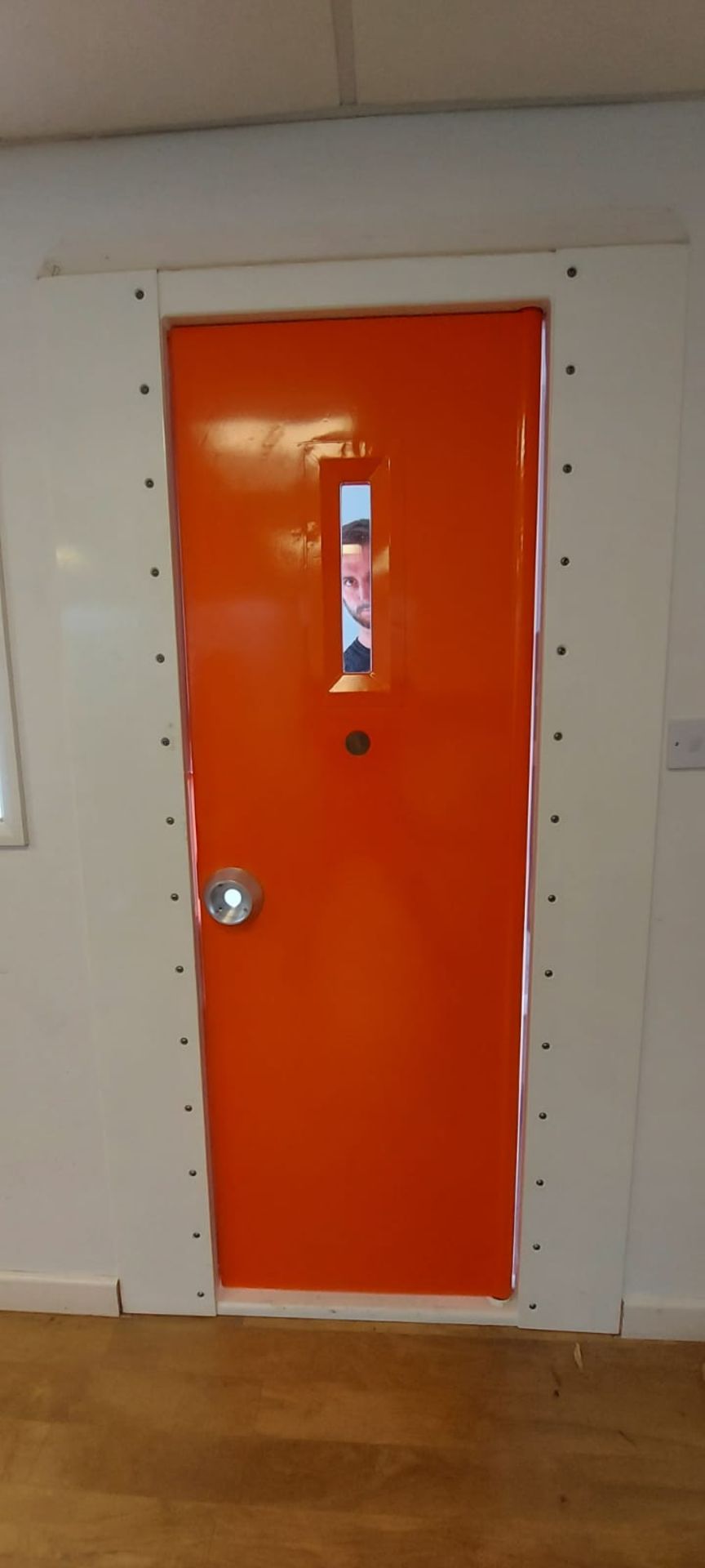 HEAVY STEEL CELL DOOR & FRAME To fit door opening of 2050mm x 930mm, NO RESERVE *NO VAT* - Image 6 of 9