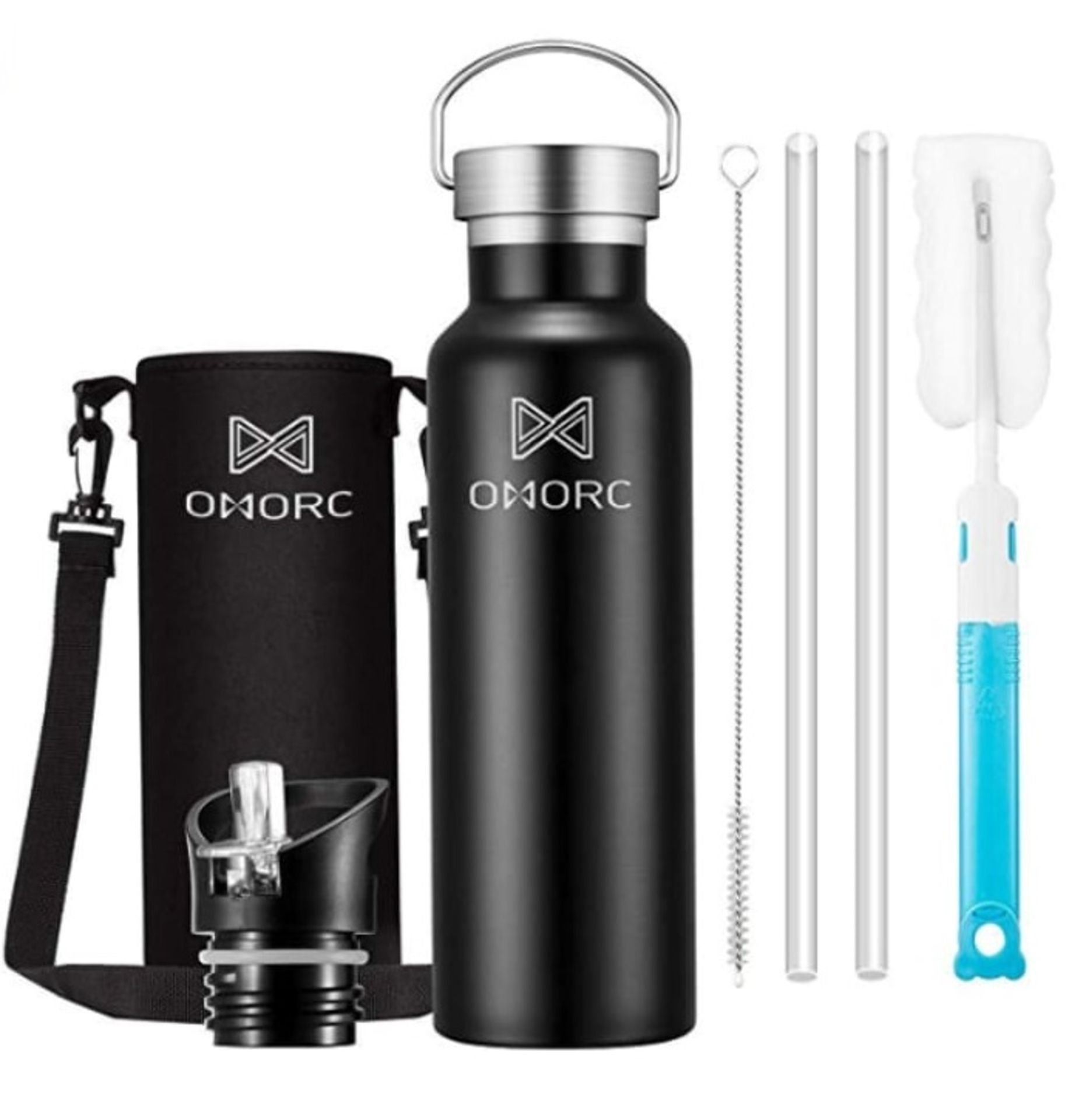 100 x BRAND NEW AND SEALED 600 ml insulated drinks bottle with accessories as pictured *PLUS VAT*