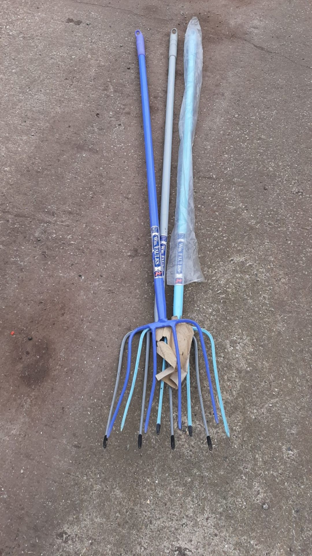 3 x MUCK FORKS, ALL NEW, MADE BY W.M FAULKS *NO VAT*