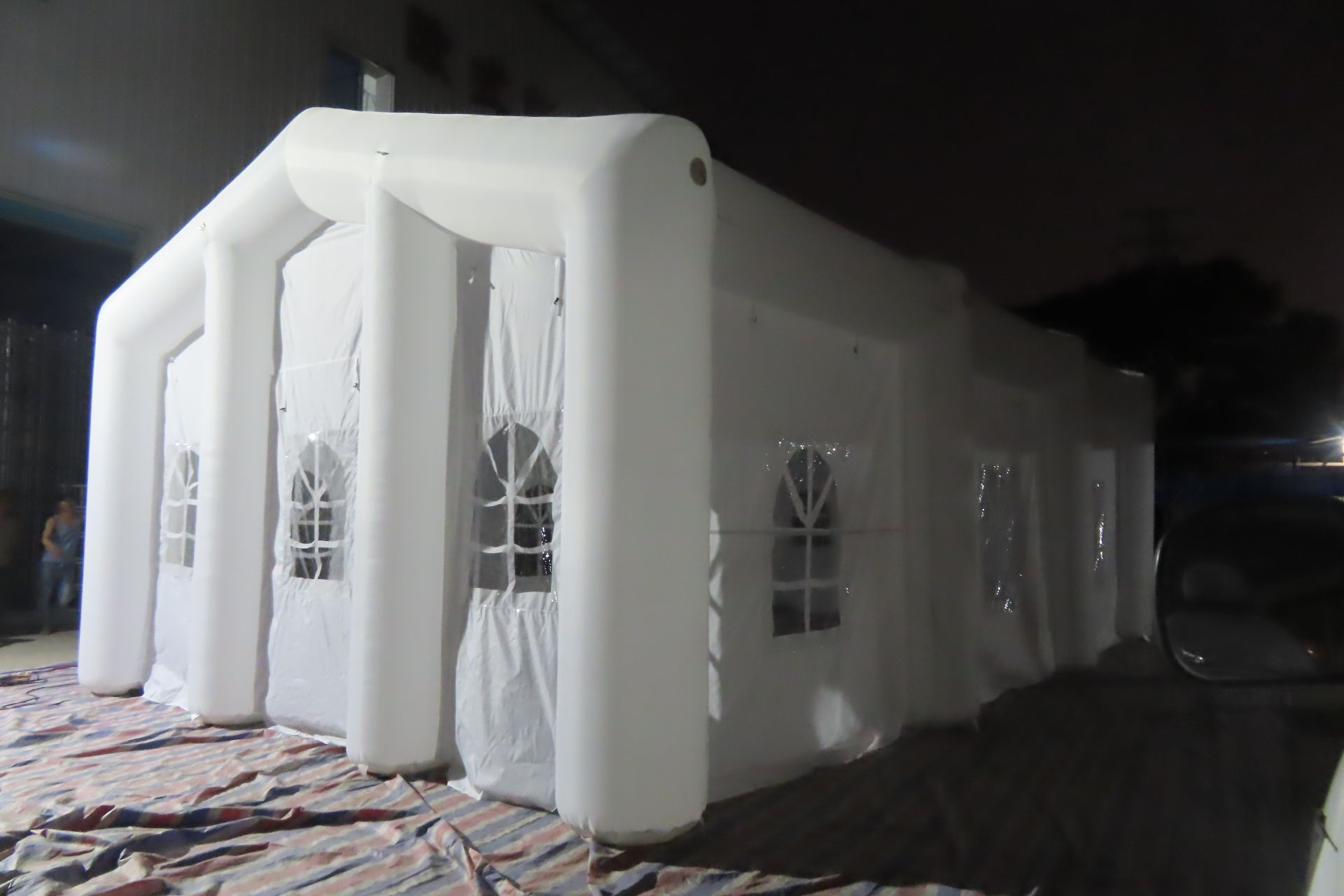 BRAND NEW WHITE INFLATABLE MARQUEE WITH LED LIGHTS, 10 x 6M, 4m TALL, FOR EVENTS WEDDINGS, BIRTHDAYS - Image 11 of 13