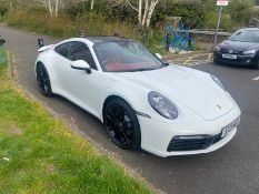 2021 PORSCHE 911 CARRERA AUTO WHITE COUPE, 10K MILES