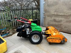 2014 RAPID EURO WALK BEHIND MOWER WITH PROCOMAS RTK100 FLAIL MOWER, RUNS DRIVES AND CUTS *PLUS VAT*