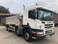 2015/65 PLATE SCANIA P360 8x4 ALLOY TIPPER WILCOX WILCO LIGHT BODY HYVA TIPPING GEAR *PLUS VAT*