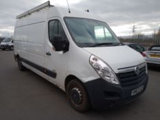 2013/62 Vauxhall Movano F3500 L3h2 Cdti125 Panel Van, 148K MILES *PLUS VAT*