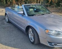 2008 AUDI A4 SPORT 2.0 TDI 140 SILVER CONVERTIBLE, 125K MILES *NO VAT*