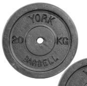 York 20kg 1 inch weight plate *PLUS VAT*