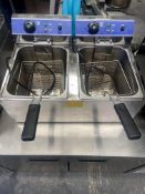 TWIN TANK BENCH FRYER, GOOD WORKING ORDER *NO VAT*