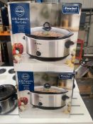 5 SLOW COOKERS, VARIOUS SIZES *NO VAT*