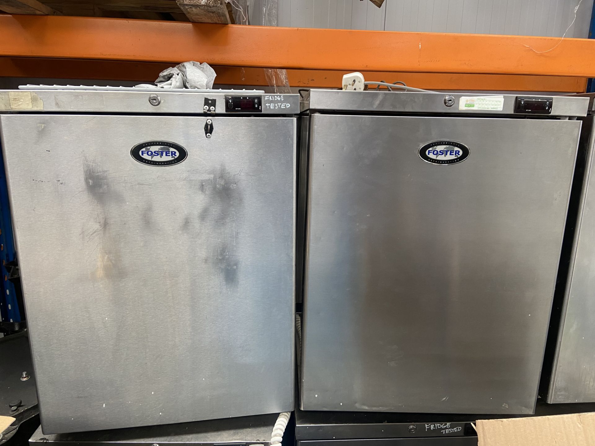 2x FOSTER UNDER COUNTER FRIDGES, BOTH HOLD TEMP *NO VAT*