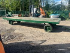 TWIN AXLE PLANT TRAILER, GOOD TYRES *PLUS VAT*