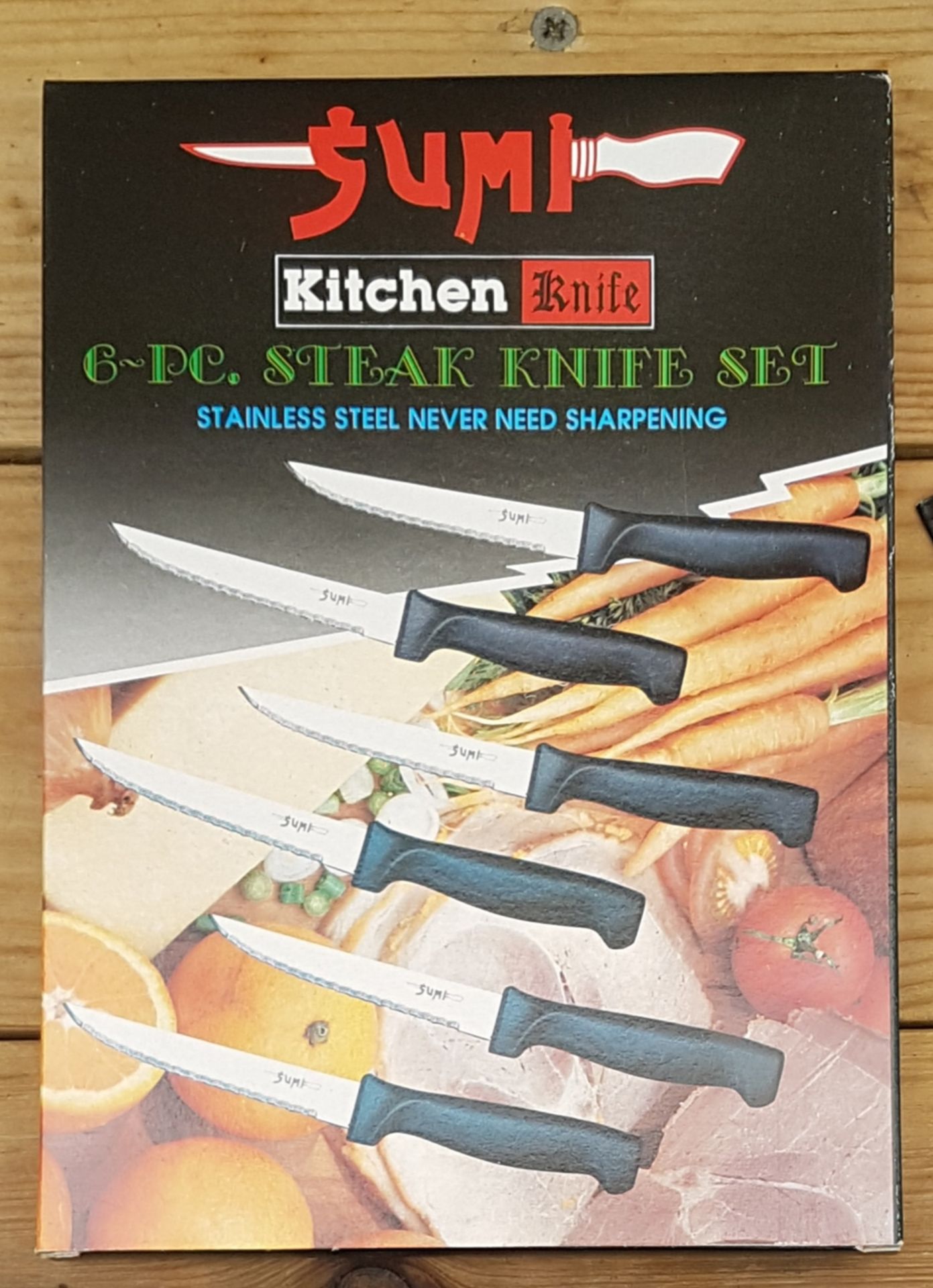 100 SETS OF 12 KNIVES, MADE UP OF 6 STEAK KNIVES & 6 OTHER INDIVIDUAL KITCHEN KNIVES *NO VAT - Image 3 of 6