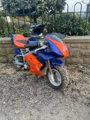 50cc GHOST RACING MINI MOTO MOTORBIKE, RUNS AND DRIVES, 50cc PETROL ENGINE *NO VAT*