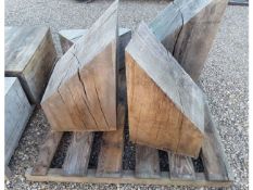 4X JOB LOT HARDWOOD SAWN DRY ENGLISH OAK BLOCK / BEAM OFFCUTS *NO VAT*