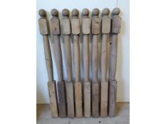 8 x TREATED SOFTWOOD DECKING NEWEL POSTS WITH BALL CAP *NO VAT*