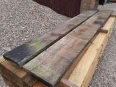 2X HARDWOOD AIR DRIED SAWN ENGLISH SQUARE EDGED OAK BOARDS / SLABS / TABLE TOPS *NO VAT*