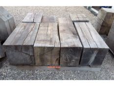 7X JOB LOT HARDWOOD TIMBER DRY ENGLISH OAK / BLOCKS *NO VAT *