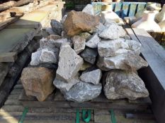 APPROX 35 X SMALL GARDEN ROCKS / STONES, 1 PALLET *NO VAT*