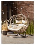 Double Hanging Egg Chair, Cox&Cox double egg chair complete with cushions and fittings *NO VAT*