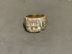 GENTS 9CT GOLD BUCKLE RING *NO VAT*