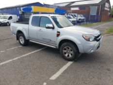 2010 60 FORD RANGER THUNDER 4X4 TDCI SILVER PICK UP, 93k miles, super cab, leather seats *PLUS VAT*