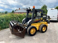NEW HOLLAND LS160 WHEELED SKIDSTEER WITH WHITES HYDRUALIC MUCK GRAB *PLUS VAT*