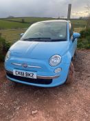 2011/61 FIAT 500 LOUNGE BLUE HATCHBACK *NO VAT *