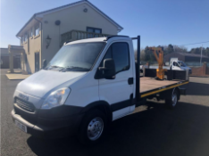 2013 iveco daily 36s11 flat bed with crane 119.000 miles *PLUS VAT*