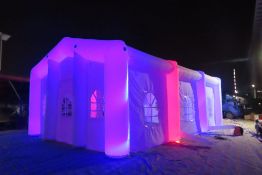 WHITE INFLATABLE MARQUEE WITH LED LIGHTS,10 x 6M,4m TALL,FOR EVENTS - WEDDINGS, BIRTHDAYS *PLUS VAT*