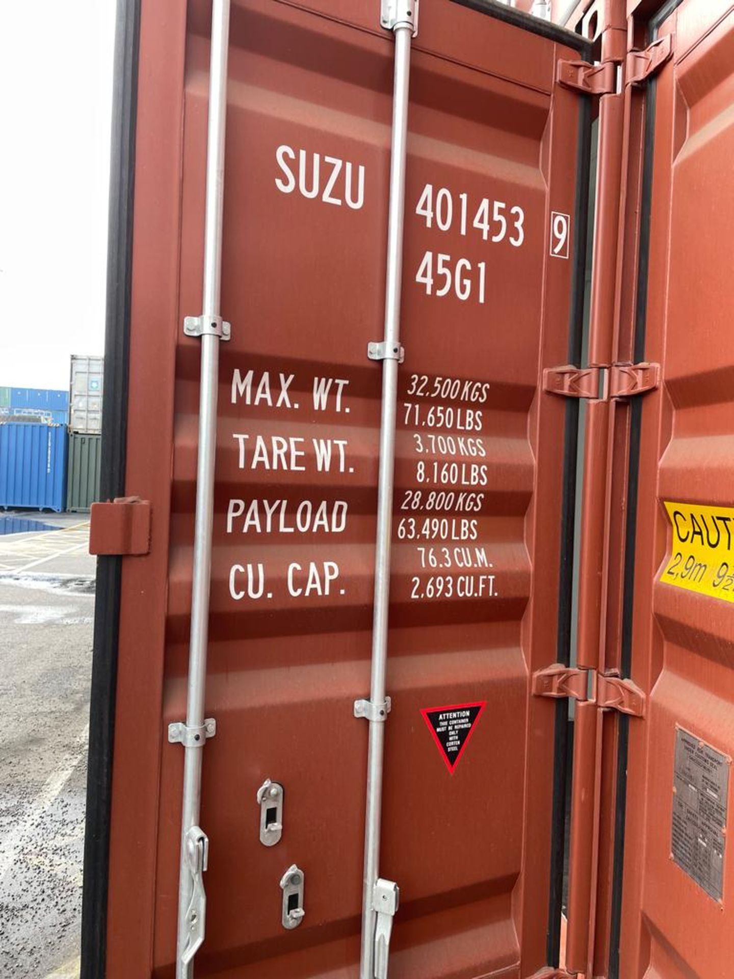 2021 40ft high cube CONTAINER, brand new used once *PLUS VAT* - Image 3 of 9