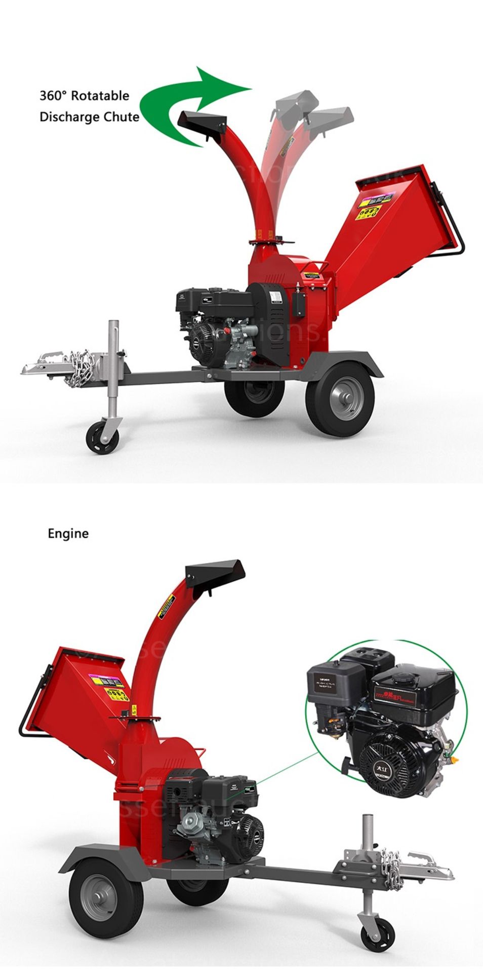 BRAND NEW AND UNUSED DGS1500 420CC 4.5” TOWABLE PETROL WOOD CHIPPER *NO VAT* - Image 9 of 11