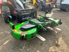 2010 JOHN DEERE 72" MID MOUNTED TRACTOR ROTARY DECK, GOOD SOLID TRIPLE BLADED BECK, WEIGHT 199kg