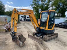 2012 HYUNDAI 27-9 MINI DIGGER, 1800 HOURS *PLUS VAT*