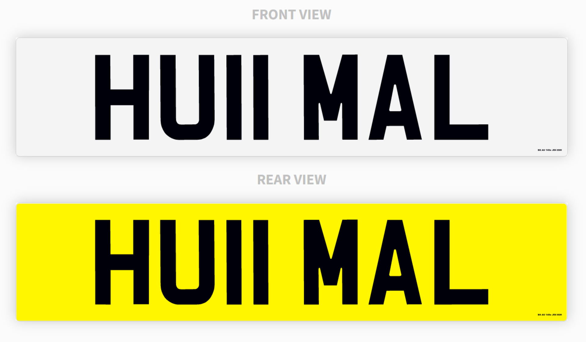 "HU11 MAL", PRIVATE NUMBER PLATE, CURRENTLY ON RETENTION UNTIL 02/03/2028 *NO VAT*